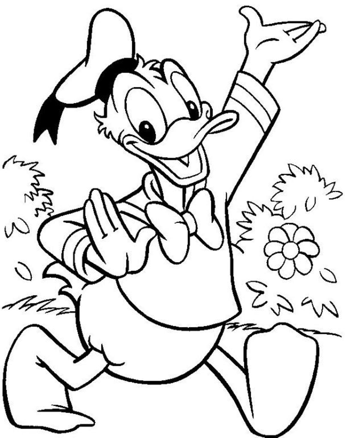 Hilarious Activities Of Funny Duck 20 Donald Duck Coloring Pages Free 